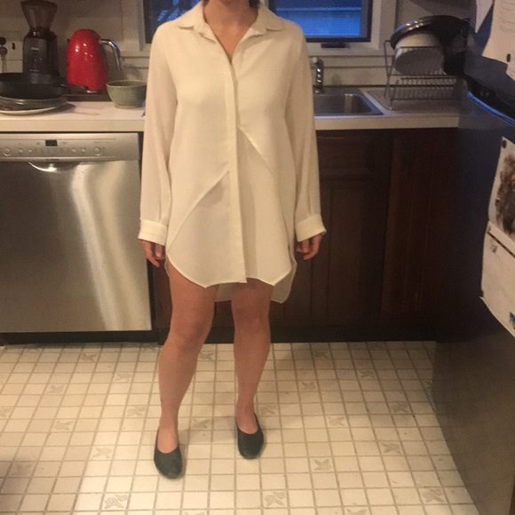 One of a kind minimalist long Oxford shirt - size M - Picture 8 of 9